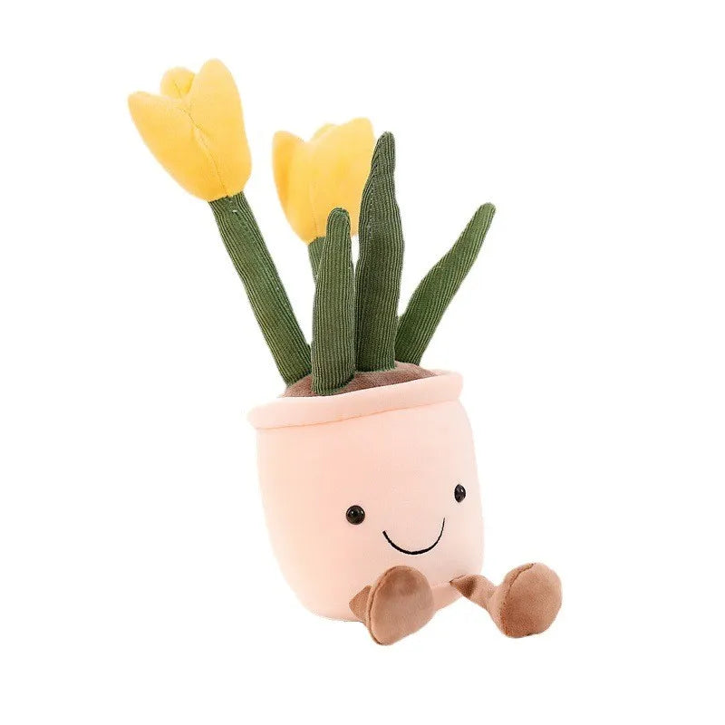 BloomBuddy | Divertimento allegro da coccolare - Morbido tulipano di peluche in colori vivaci