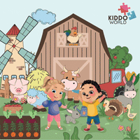Thumbnail for Bauernhofkunst | Spielerisch Farben - Malbuch-Set mit Kreiden für Kinder