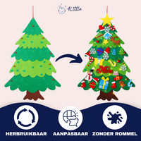 Thumbnail for Vilt Kerstboom | DIY Kerstdecoratie met 32 Ornamenten & Verlichting, 3+ – Creëer Magische Kerstherinneringen 2