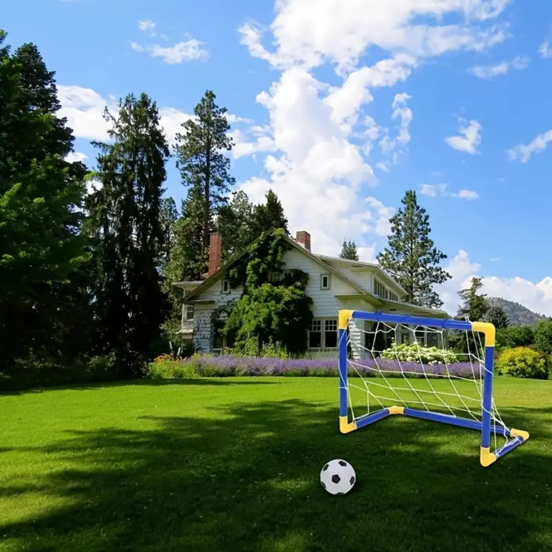 PlayGoal MiniSet | Actief speelplezier voor binnen en buiten - Draagbare voetbalset