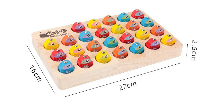 EcoToys Vis plezier | Levendige leerervaring - Houten magnetisch visspel voor kinderen