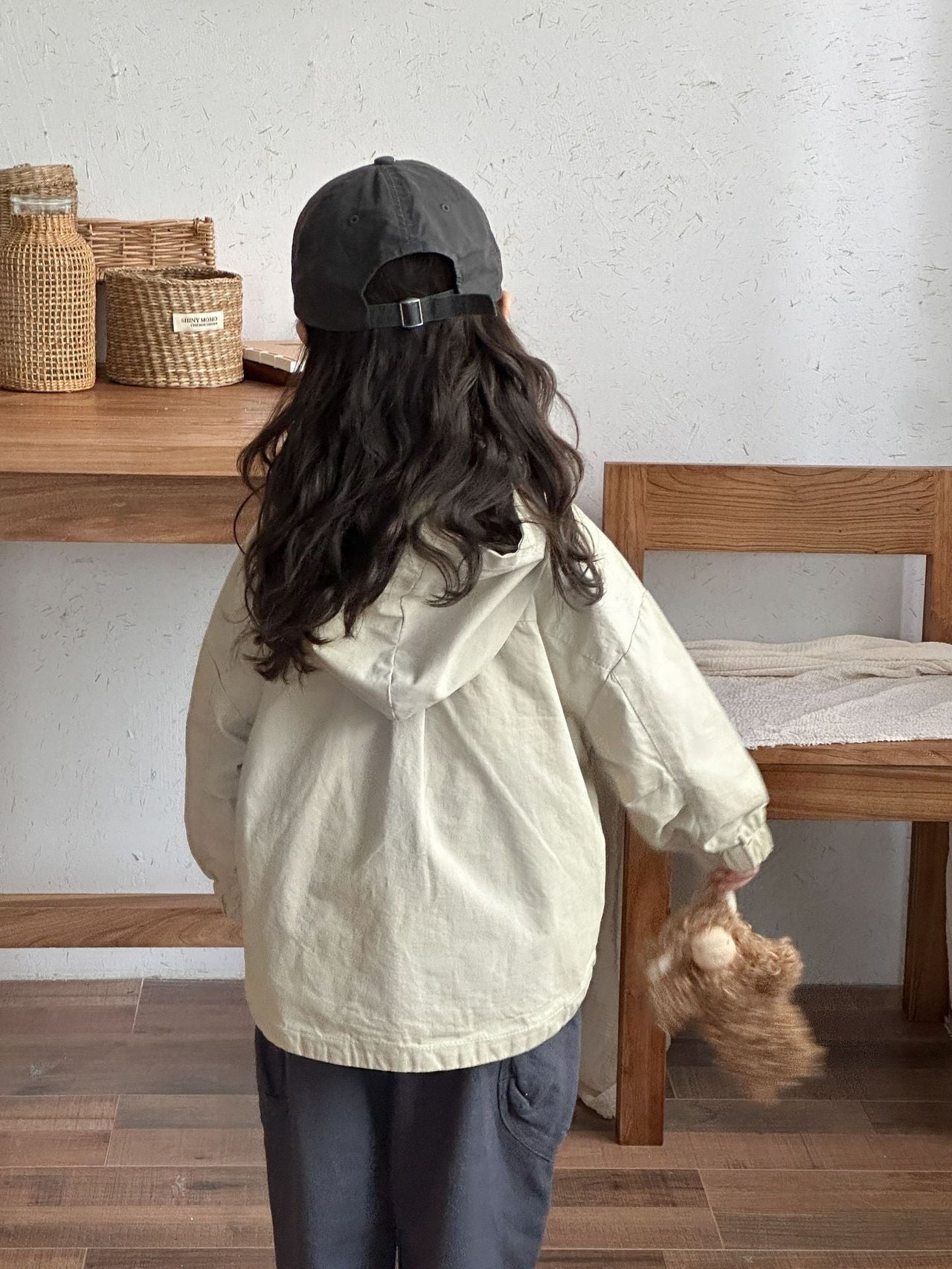 Windjack Parka voor Kinderen – Beige/Bruin Ademend Katoen, Geschikt voor Jongens en Meisjes, Maat 0-8 Jaar 4