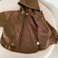 Thumbnail for Windjack Parka voor Kinderen – Beige/Bruin Ademend Katoen, Geschikt voor Jongens en Meisjes, Maat 0-8 Jaar 5