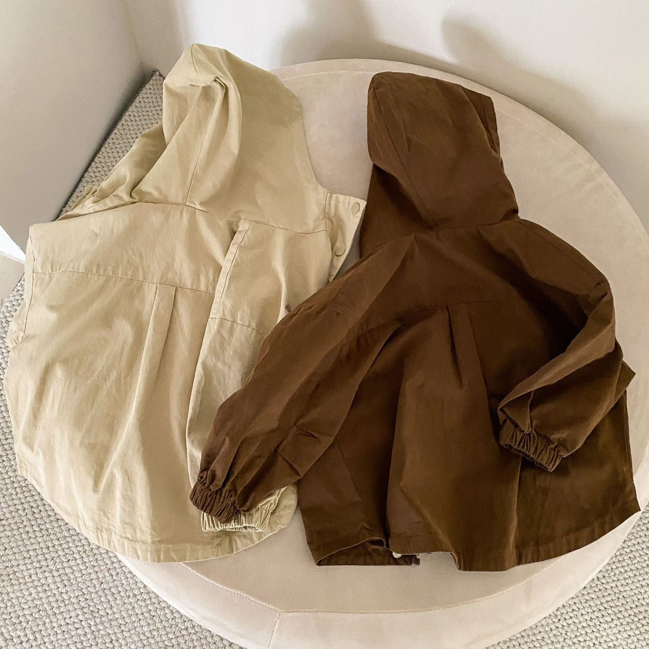 Windjack Parka voor Kinderen – Beige/Bruin Ademend Katoen, Geschikt voor Jongens en Meisjes, Maat 0-8 Jaar 6