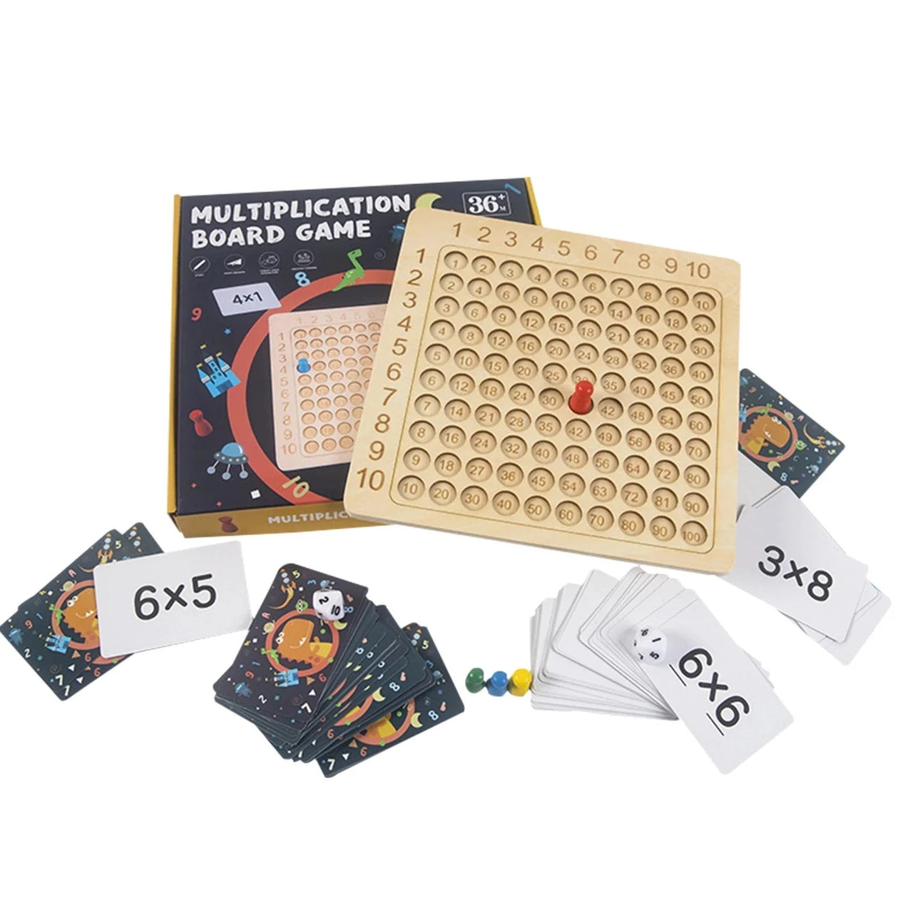 EcoToys Calcublox | Holzpädagogisches Rechenspiel - Schnell & Einfach Rechnen Lernen