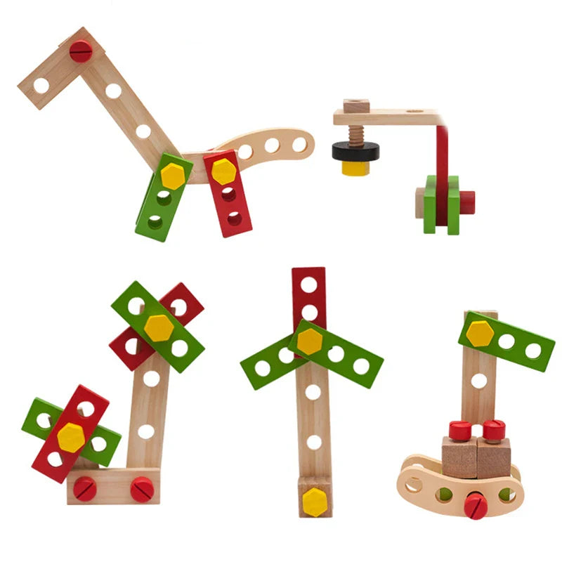 Ecotoys TinyFix | Entdecke den kleinen Handwerker in deinem Kind! - Holz Werkzeugkasten Spielset