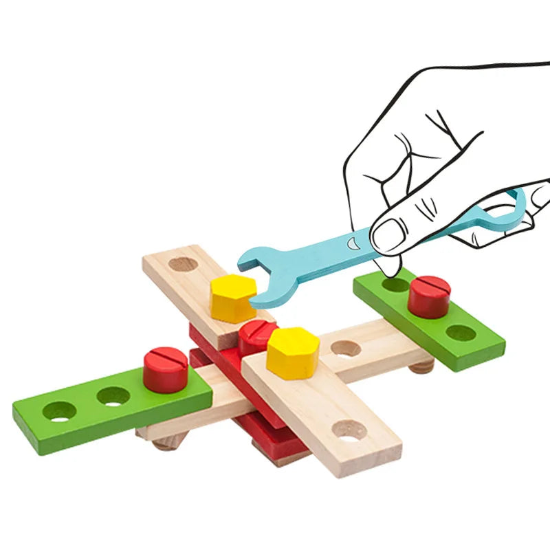 Ecotoys TinyFix | Entdecke den kleinen Handwerker in deinem Kind! - Holz Werkzeugkasten Spielset