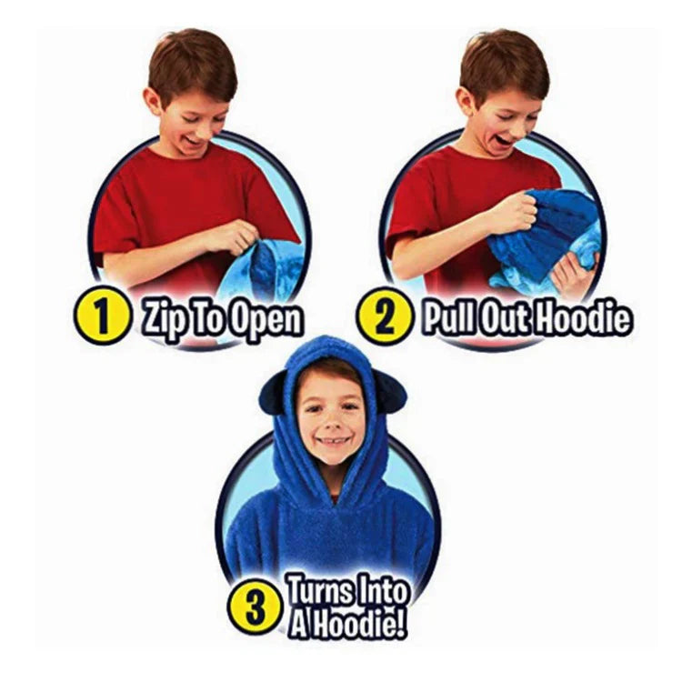 SnugglePals | Knus comfort - 2-in-1 Kids Animal Hoodie Kussen Speelgoed voor de Winter