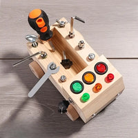 Thumbnail for EcoToys LightPlay | Estimula el Aprendizaje y el Desarrollo - Tablero de Interruptores de Luz LED de Madera Montessori para Niños