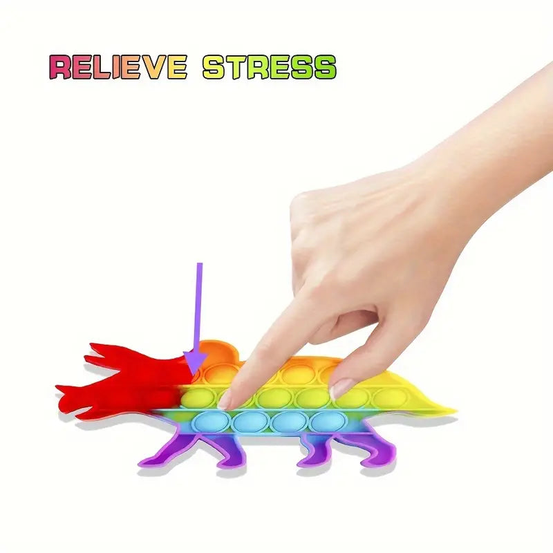 Rainbow Dino Fidget | Laat stress los - Stressverlichter voor Kinderen