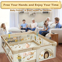 Thumbnail for SafeNest Spielbox | Sicher spielen und entdecken - Baby-Spielgitter mit weichem Schutz