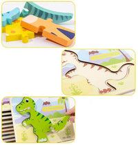 Thumbnail for Ecotoys DinoPuz | Diversión prehistórica - Set de rompecabezas de dinosaurios de madera