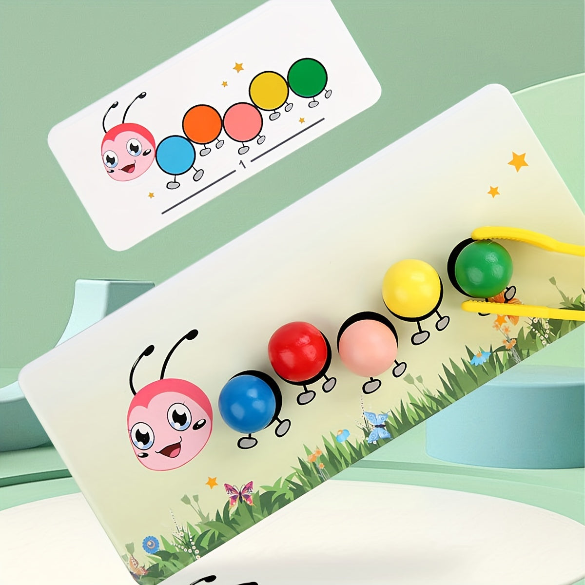 Ecotoys Rainbow Worm Stack | Spelenderwijs Stapelen - Educatief Montessori Stapelspeelgoed