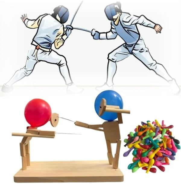 Compañeros de juego de bambú | Reír juntos, jugar juntos - Robots de pelea de madera