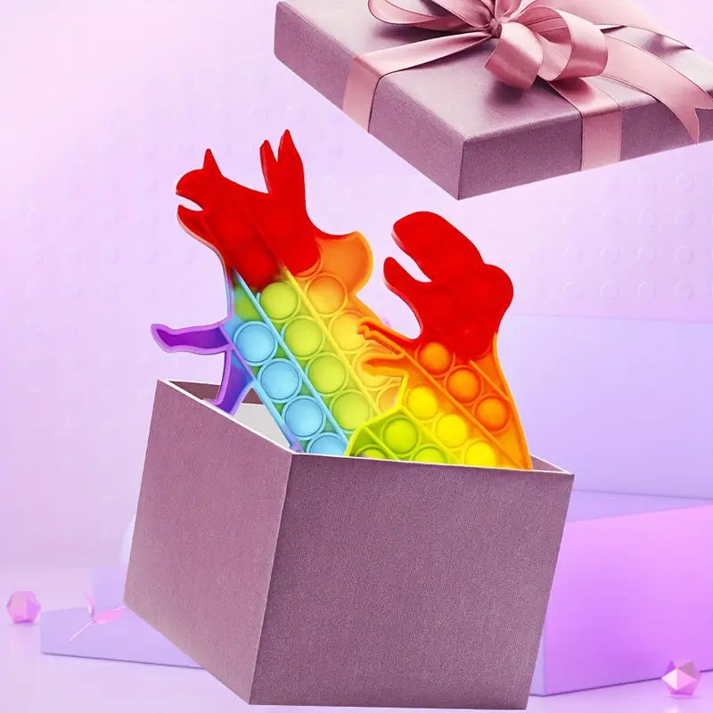 Rainbow Dino Fidget | Laat stress los - Stressverlichter voor Kinderen