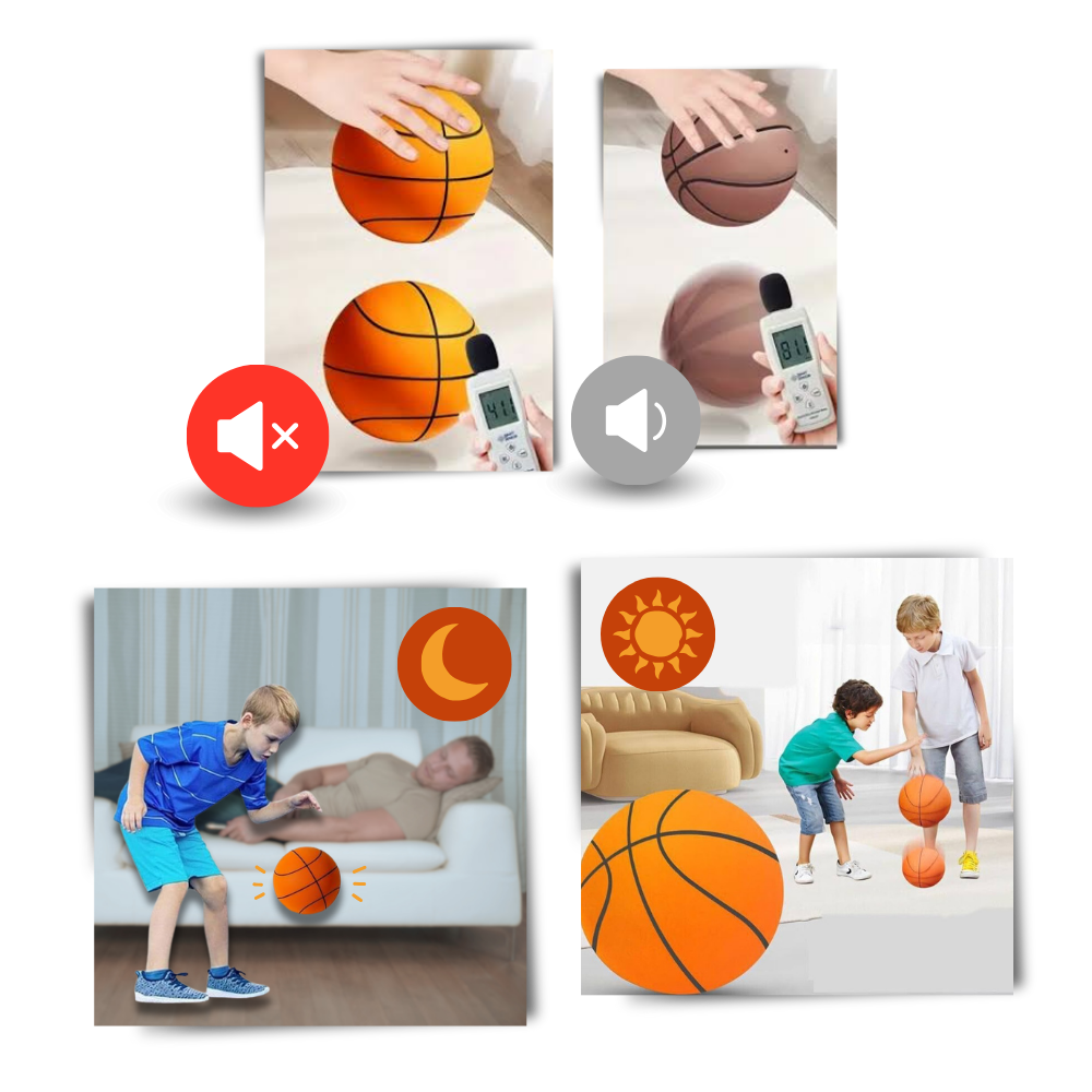 Baloncesto Silencioso | Baloncesto Silencioso y Ligero - Perfecto para Actividades en Interiores