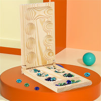 Thumbnail for EcoToys Mancala Spielset | Faltbares Holzbrettspiel mit Multicolor Perlen - Familienvergnügen für Kinder & Erwachsene