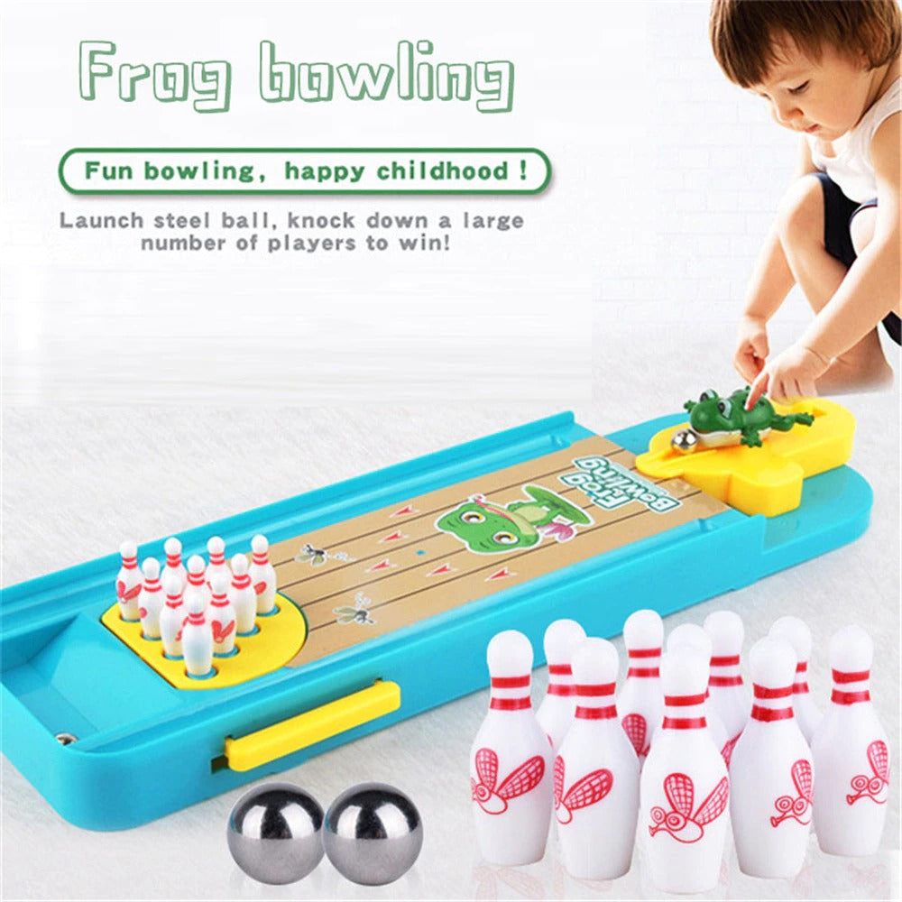 Bowling Kikker | Gezelligheid voor Kinderen - Mini Bowling Tafel Spel