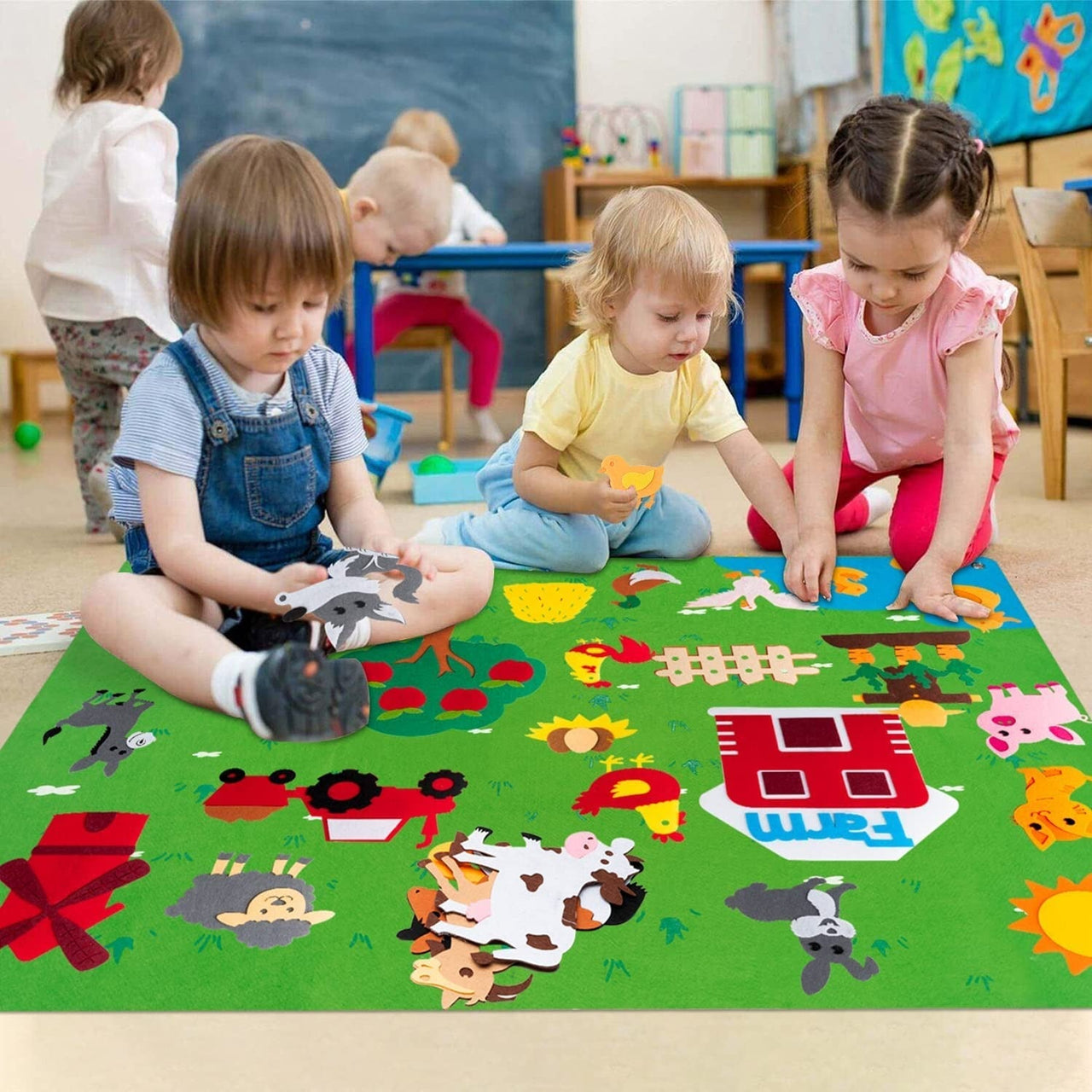 Tablero de cuentos de granja | Crea magia con historias - Juguete educativo para niños pequeños