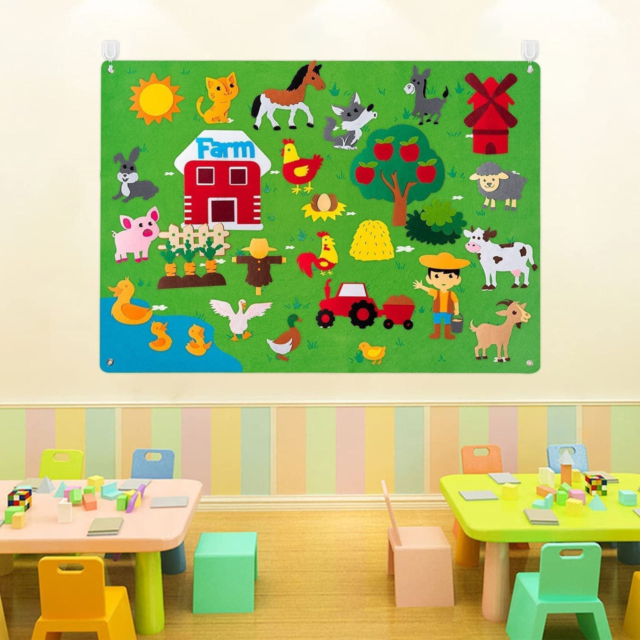 Tablero de cuentos de granja | Crea magia con historias - Juguete educativo para niños pequeños