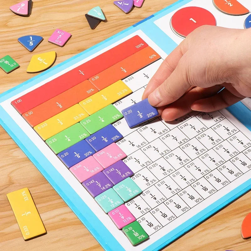 Magnetix NumiBook | Aprender jugando – Juego Montessori de fracciones con conjunto de cálculo magnético