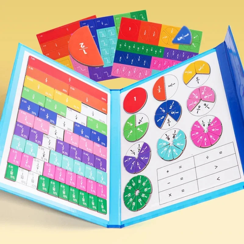 Magnetix NumiBook | Aprender jugando – Juego Montessori de fracciones con conjunto de cálculo magnético