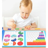 Thumbnail for Magnetix NumiBook | Aprender jugando – Juego Montessori de fracciones con conjunto de cálculo magnético