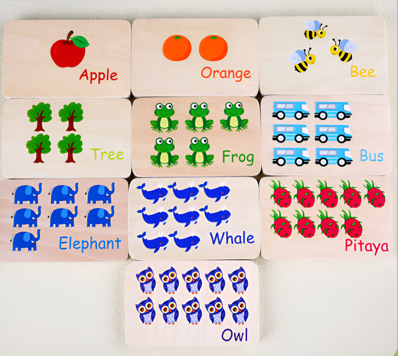 Ecotoys CountWise | Aprender a contar jugando - Tablero de conteo Montessori de madera para bebés y niños pequeños!
