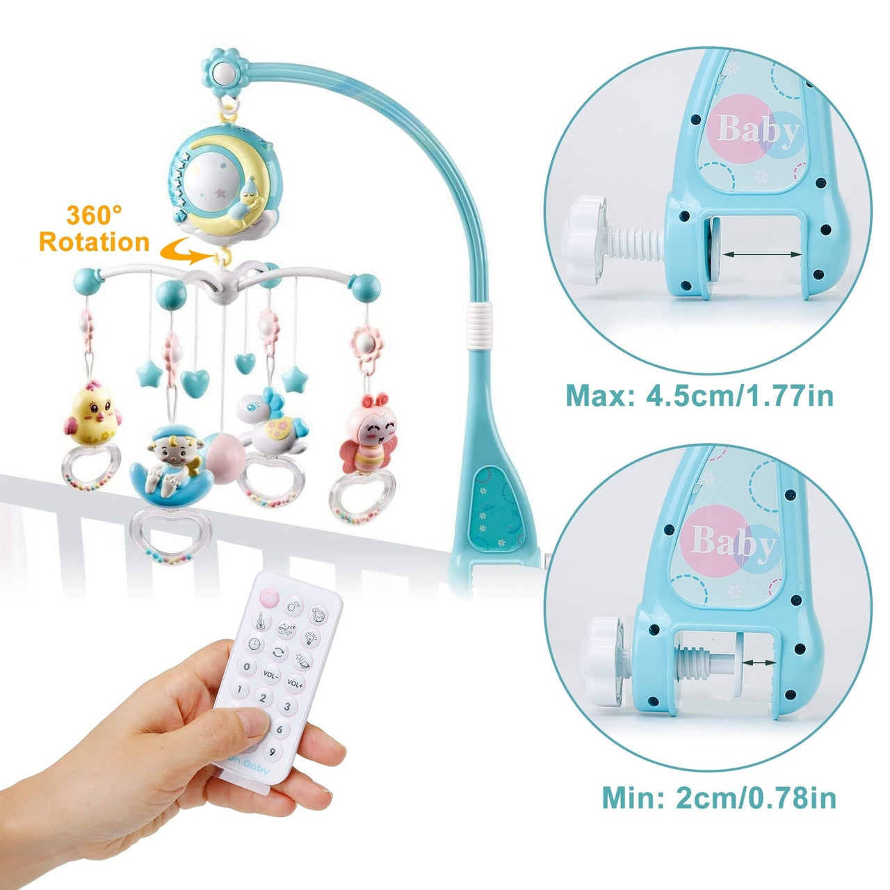 DreamStar Baby Mobiel | Brengt rust en magie naar de wieg - Ontspannend en stimulerend speelgoed