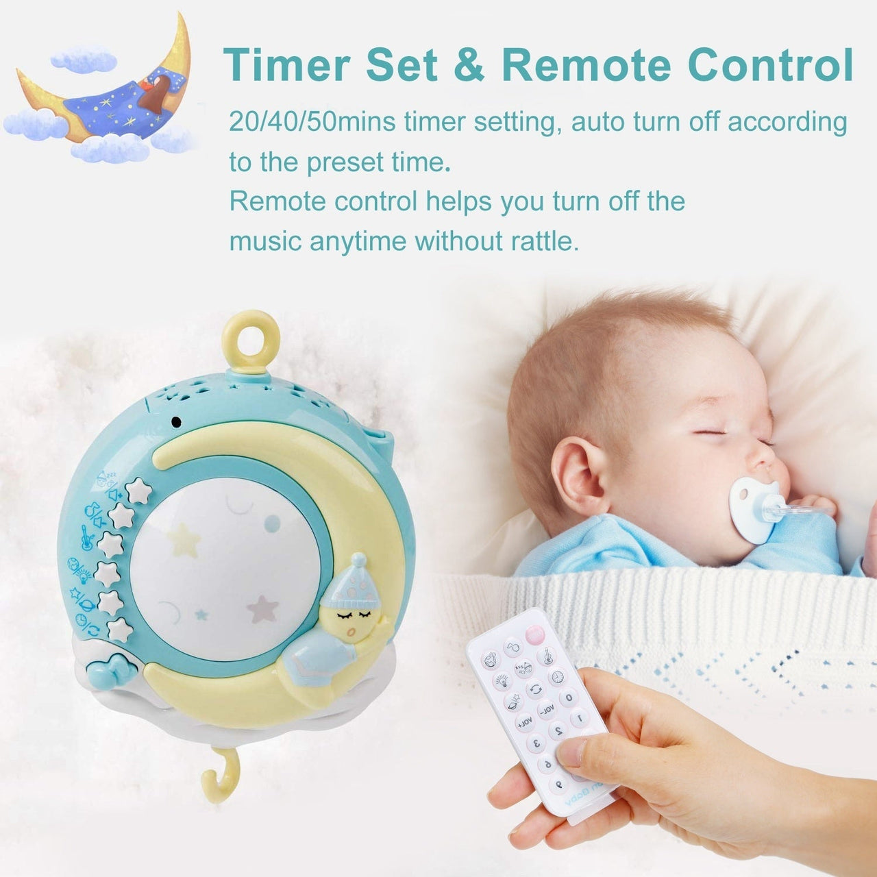 DreamStar Baby Mobiel | Brengt rust en magie naar de wieg - Ontspannend en stimulerend speelgoed