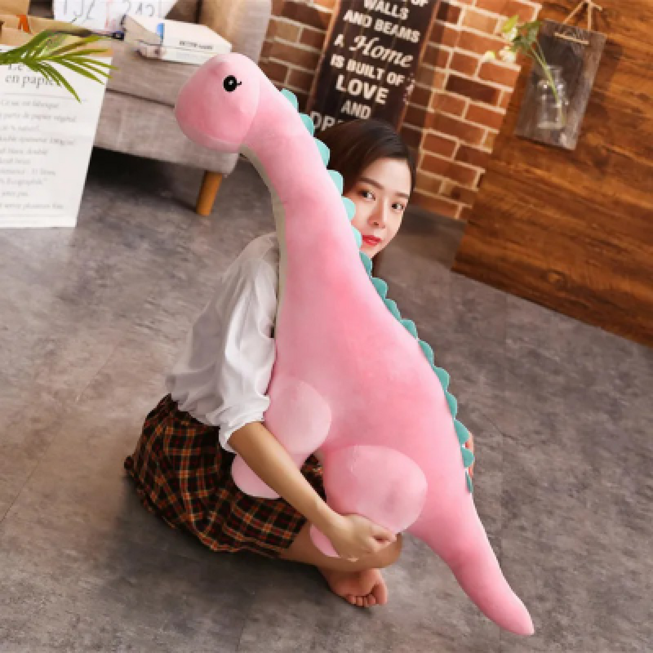 Giant Dinosaur Plush Pillow | Stress Relief & Comfort - Cute Tanistropheus Toy for Kids & Adults