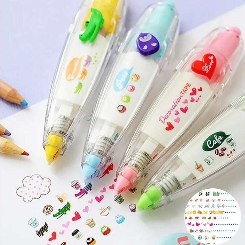 Cinta Animal Divertida | Añade Diversión y Creatividad - Cinta Adhesiva de Animales de Dibujos Animados Adorable para Manualidades y Útiles Escolares