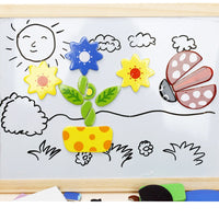 Thumbnail for EcoToys™ Creative Playboard | Prikkel de Verbeelding van Uw Kind - Houten Magnetisch Krijtbord