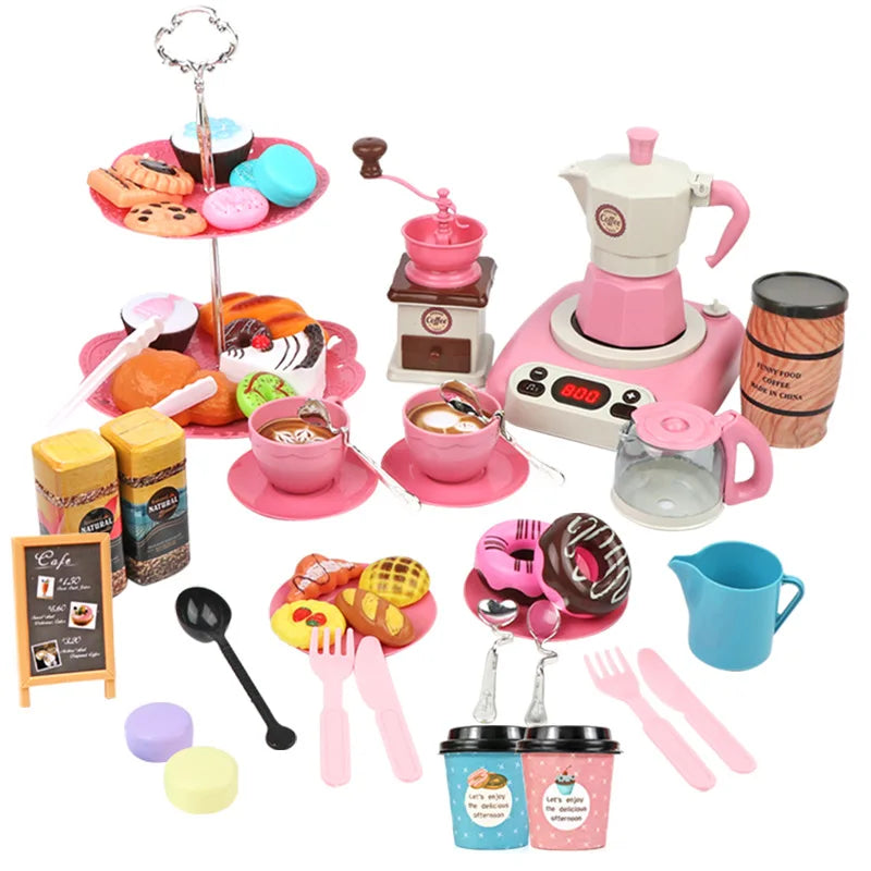 Traumcafé | Lass dein Kleines der Chefkoch sein - Kinderküche Spielset für Mädchen mit Sprüh-Induktionskochplatte