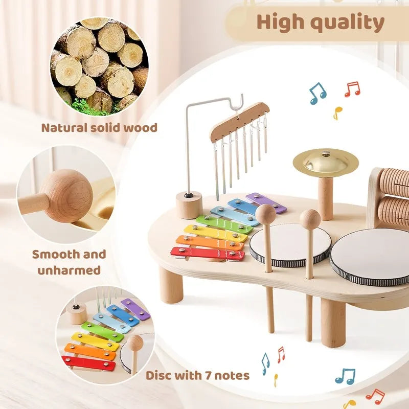 Houten Baby Muziekinstrumenten | Stimuleer Creativiteit - Perfect Montessori Speelgoed
