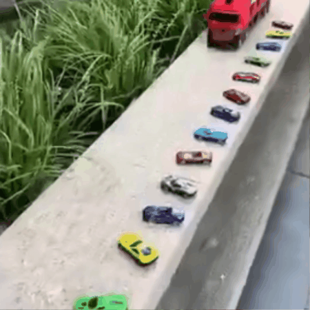 Transport Lkw Spielzeug | Spannend - Rennbahn und Die-Cast Set