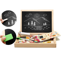 Thumbnail for EcoToys™ Creative Playboard | Prikkel de Verbeelding van Uw Kind - Houten Magnetisch Krijtbord