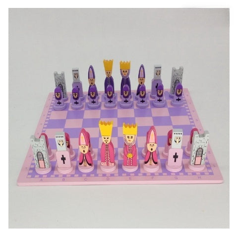 EcoToys Chess Adventure Set | Stimuleer Creativiteit - Educatieve houten schaken voor kinderen