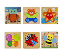 Thumbnail for EcoWood Puzzles | Stimuleer Creativiteit en Leren - 6 houten puzzels