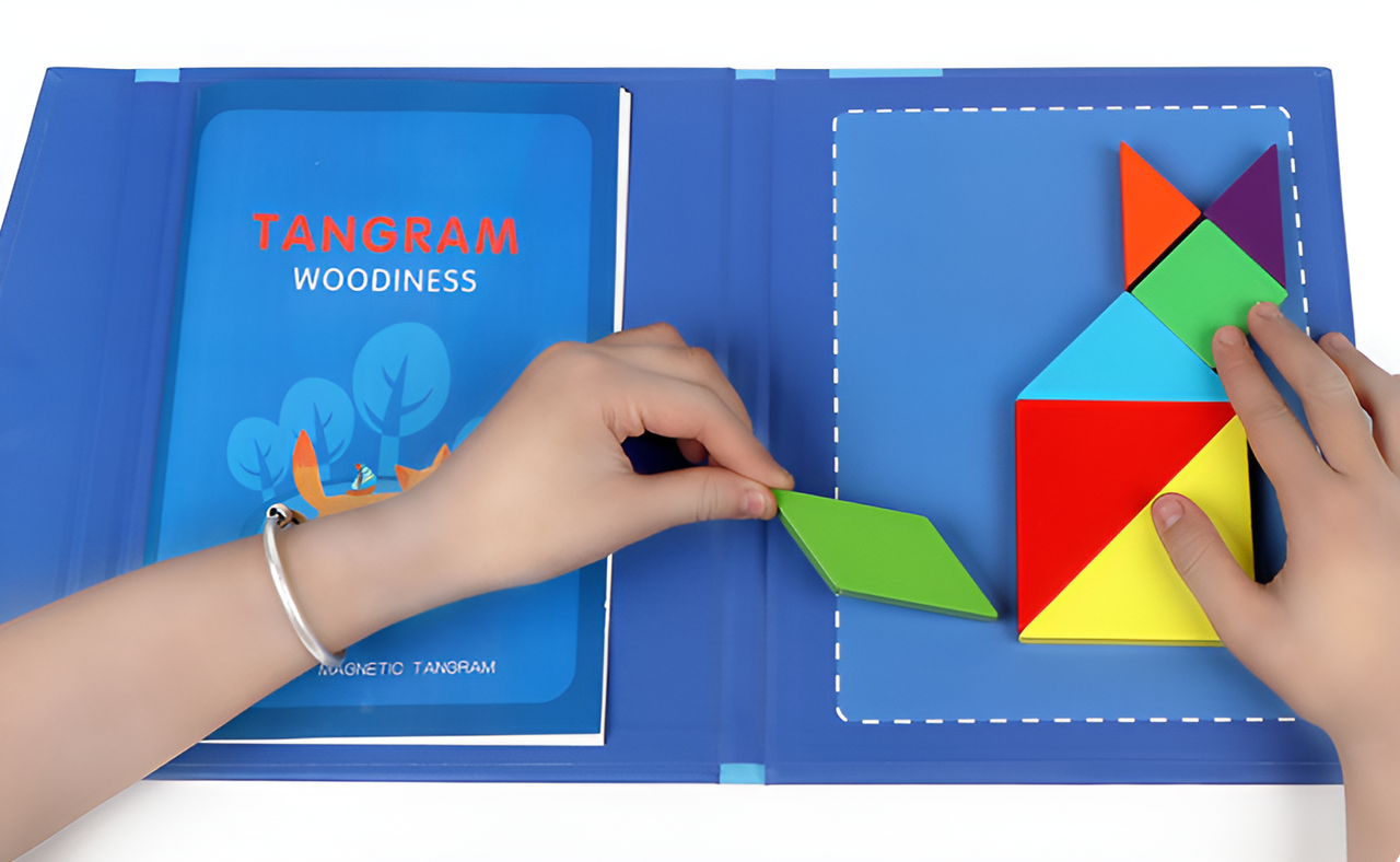 Tangram Magic | Inspire Creativity - Montessori Magnetic Puzzle Book