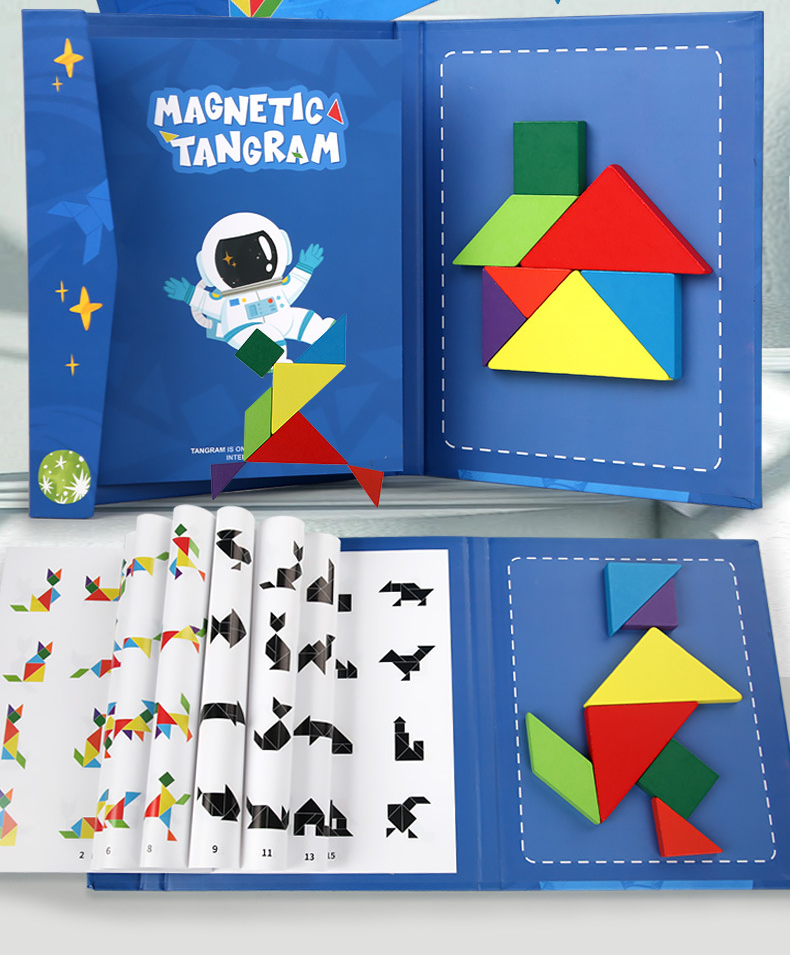 Tangram Magic | Inspire Creativity - Montessori Magnetic Puzzle Book