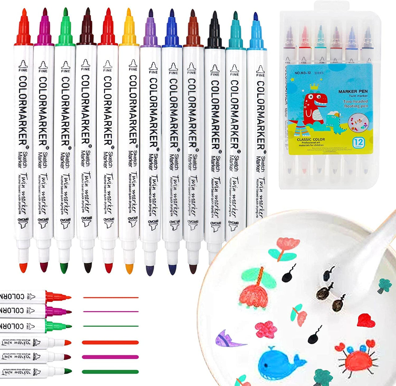 Magische Waterstiften Set | Maak kunst in water met Waterpaint (Incl. GRATIS Keramische lepel)