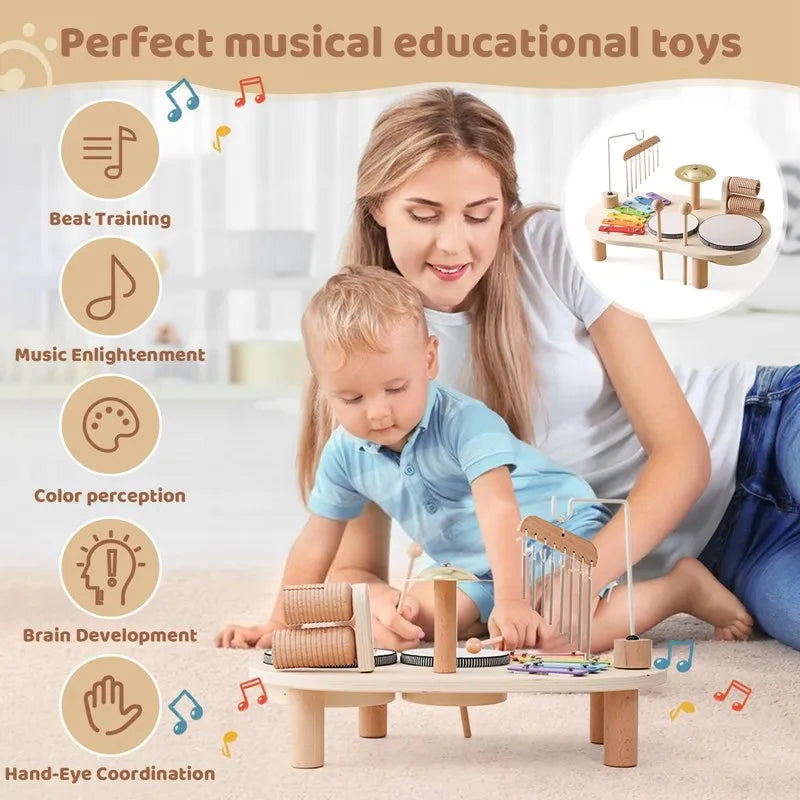 Houten Baby Muziekinstrumenten | Stimuleer Creativiteit - Perfect Montessori Speelgoed