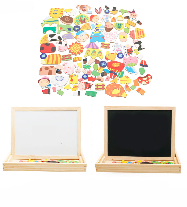 EcoToys™ Creative Playboard | Prikkel de Verbeelding van Uw Kind - Houten Magnetisch Krijtbord