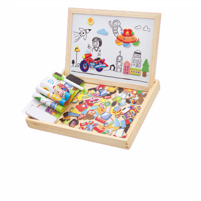 EcoToys™ Creative Playboard | Prikkel de Verbeelding van Uw Kind - Houten Magnetisch Krijtbord