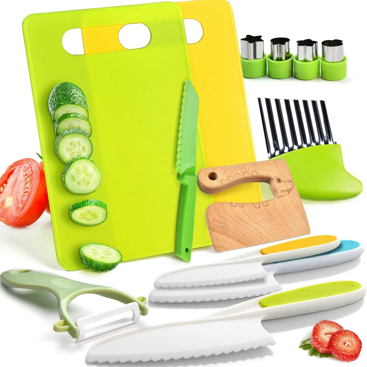 Kleine Chef Set | Sicher kochen, großer Spaß - Montessori Küchenhilfen für Kinder