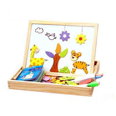 EcoToys™ Creative Playboard | Prikkel de Verbeelding van Uw Kind - Houten Magnetisch Krijtbord