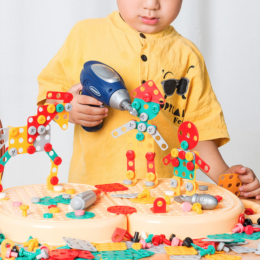 Kinder Bohrmaschine Werkzeugkasten | Lustig und Bildungsreich - Montessori Spielzeug