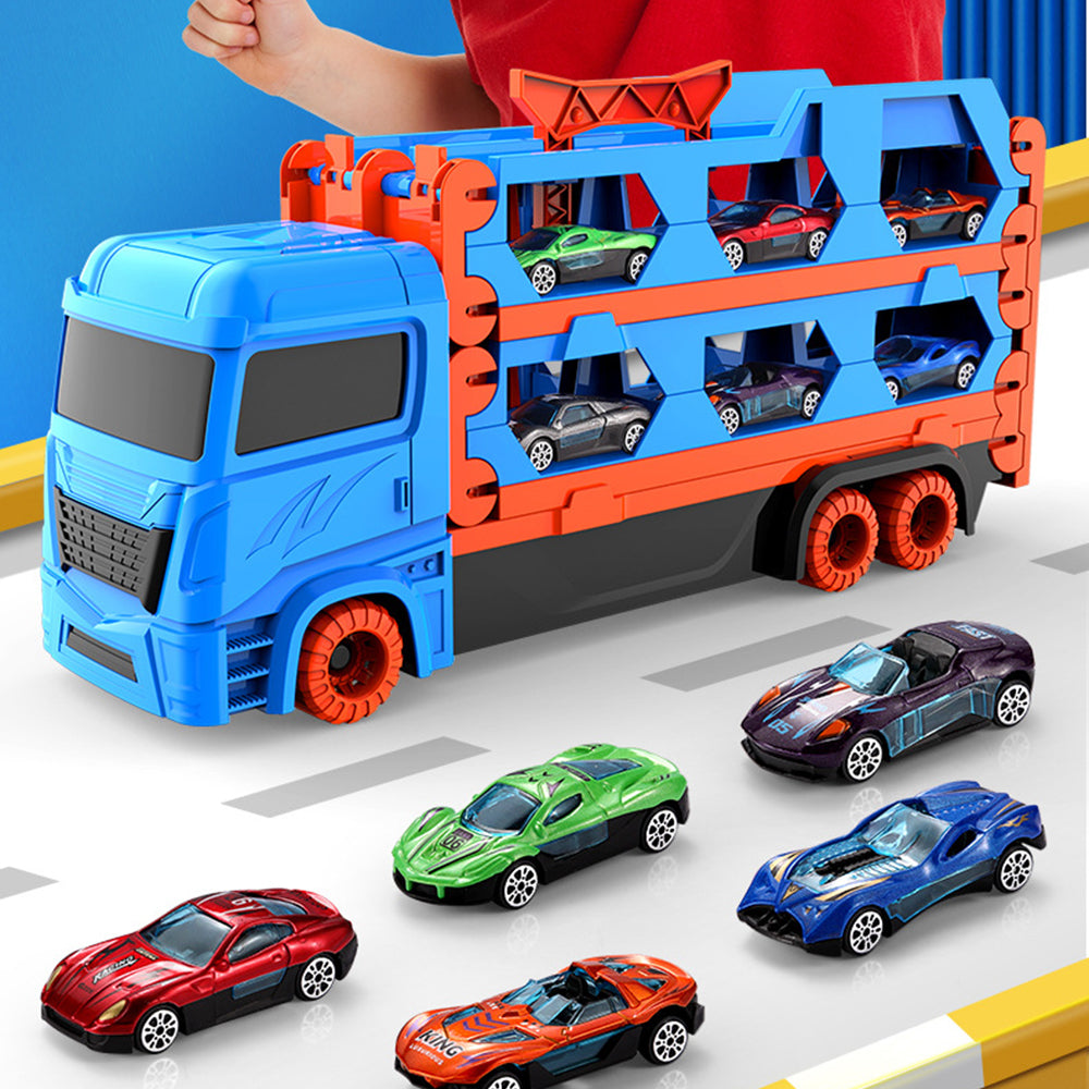 Transport Lkw Spielzeug | Spannend - Rennbahn und Die-Cast Set