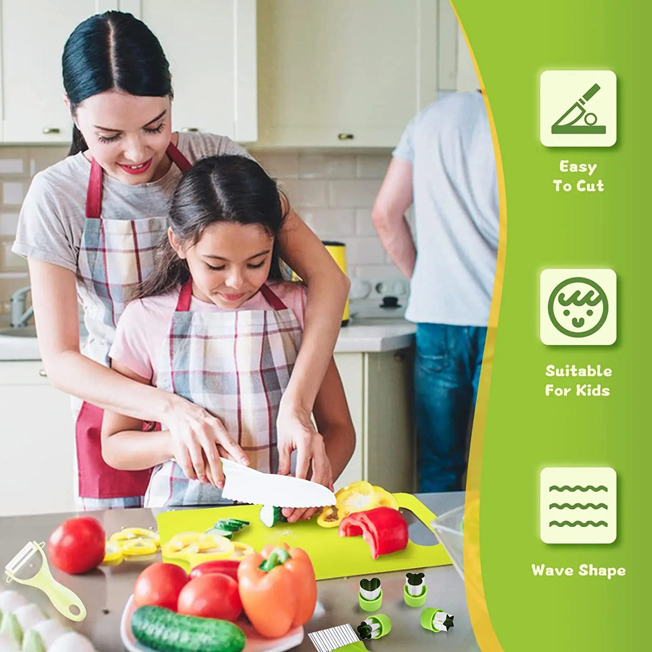Kleine Chef Set | Sicher kochen, großer Spaß - Montessori Küchenhilfen für Kinder
